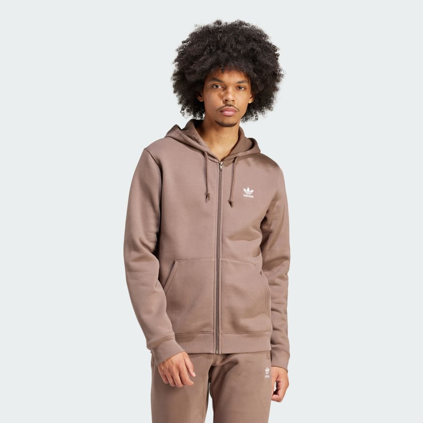 Adidas trefoil cheap zip hoodie
