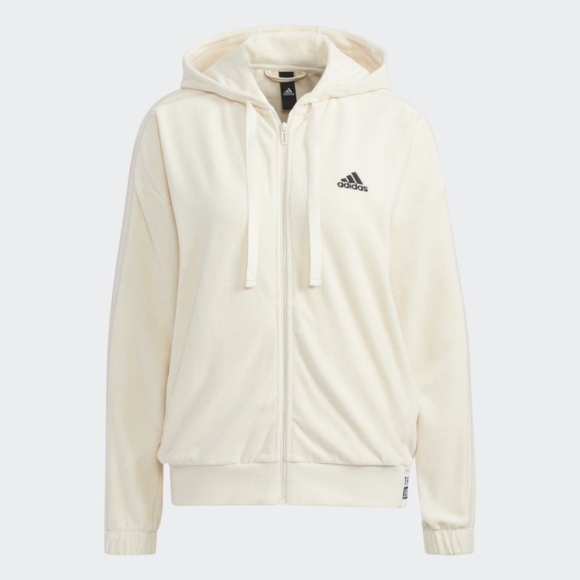 White velour jacket top
