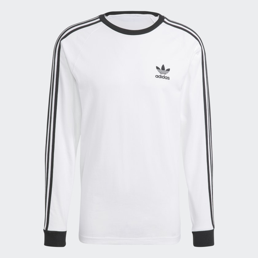adidas Adicolor Classics 3 Stripes Long Sleeve Tee White Free Shipping with adiClub adidas US