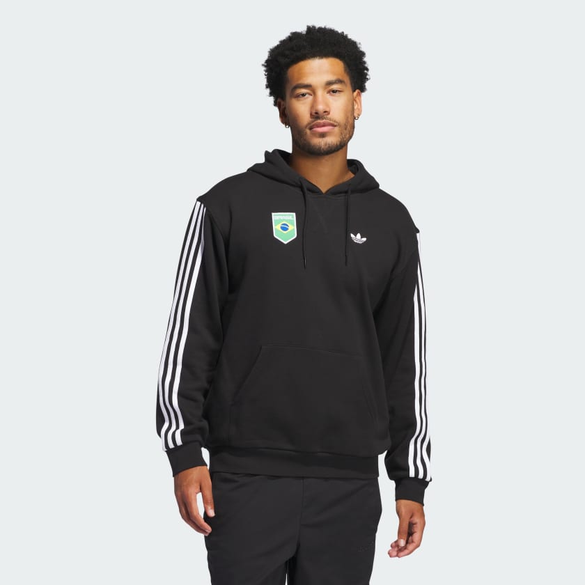 Moletom Capuz Brasil Criola Skateboarding Preto adidas adidas Brasil