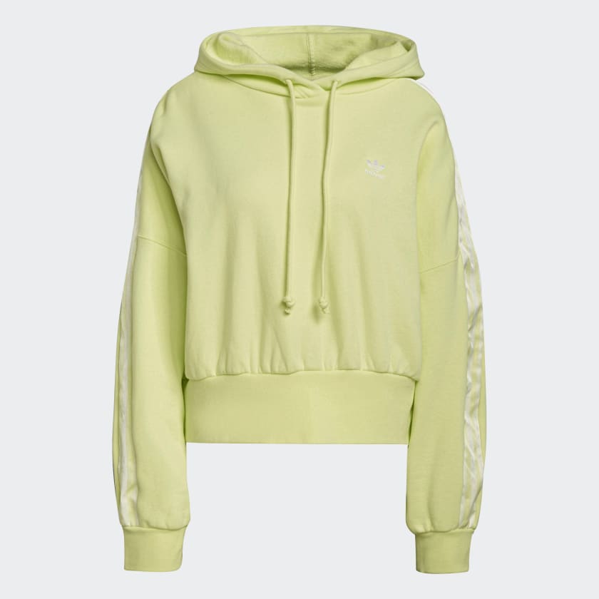 adidas Adicolor Classics Satin Tape Cropped Hoodie Yellow adidas Philippines