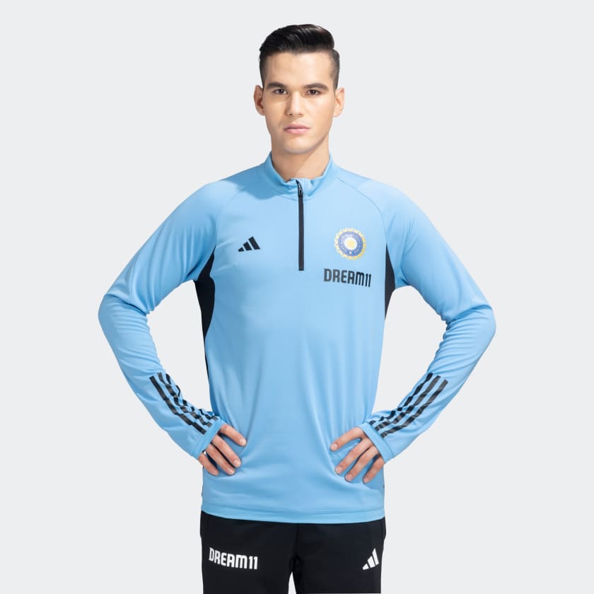 adidas INDIA CRICKET TRAINING TRACK TOP Blue adidas India