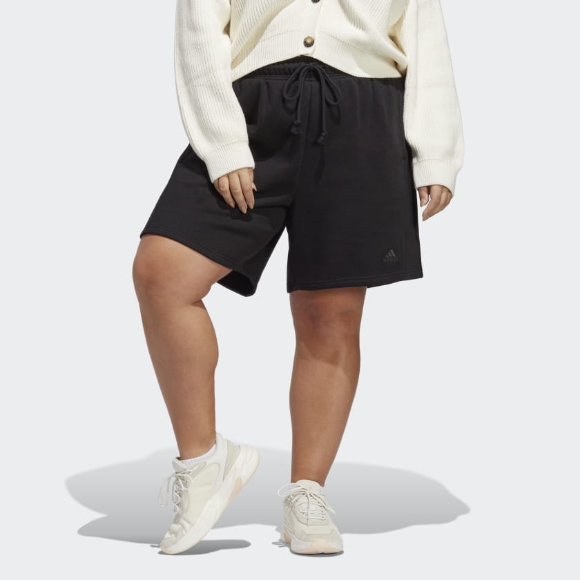 adidas ALL SZN Fleece Shorts (Plus Size) - Black | Women\'s Lifestyle |  adidas US