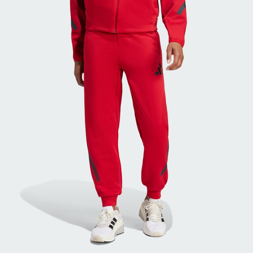 Adidas Women s Z.N.E. Fleece Pants Large Team Power Red