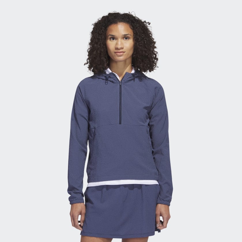 Adidas Seersucker 1u002F4-Zip Golf Hoodie