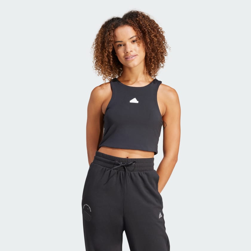 Adidas crop singlet on sale