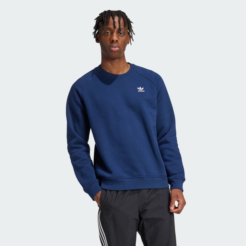 Adidas men's trefoil crew sweatshirt outlet