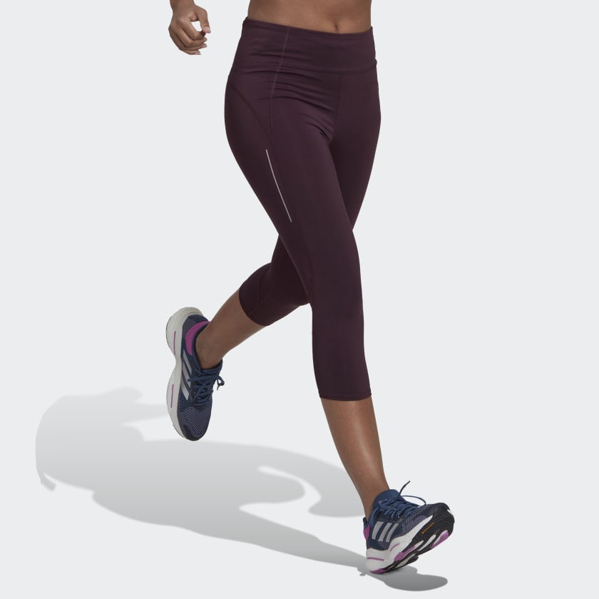 adidas Own the Run 3/4 Running Leggings - Black, Women's Running