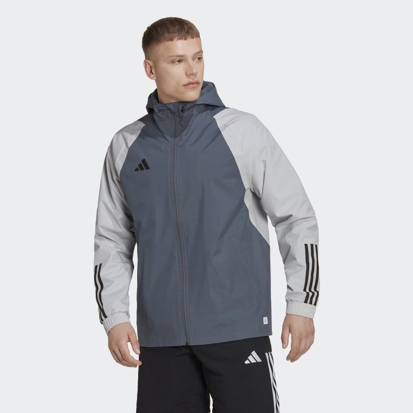 modnes Fyrretræ vene adidas Tiro 23 Competition All-Weather Jacket - Grey | Men's Soccer | adidas  US