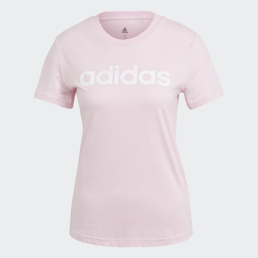 Pink | Tee adidas Slim Logo - Essentials | US Lifestyle adidas Women\'s