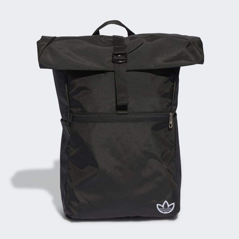 adidas Premium Essentials Roll-Top Backpack - Black | Unisex | adidas US