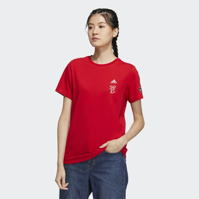 adidas Graphic Tee Red adidas T rkiye
