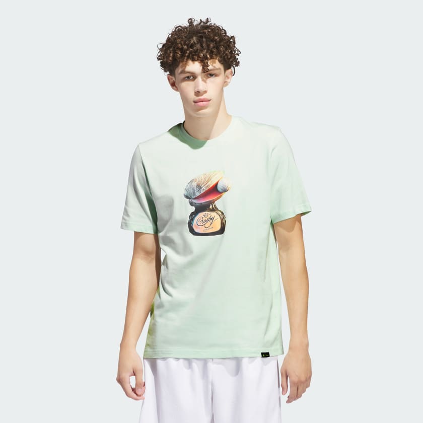 T shirt adidas blanc et vert discount