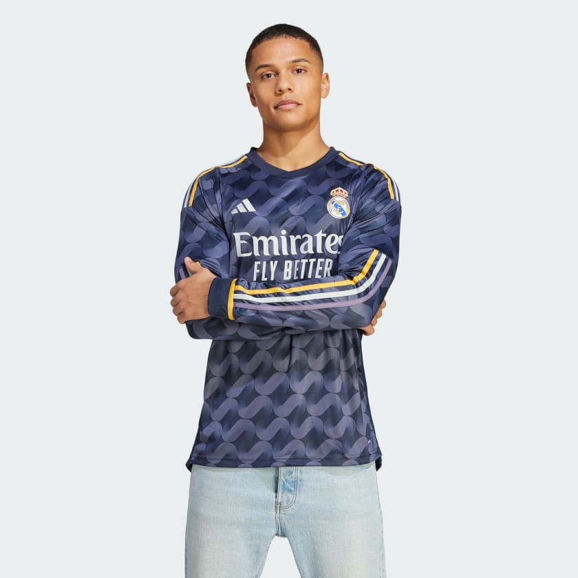 Camiseta manga larga segunda equipación Real Madrid 23/24 - Azul adidas