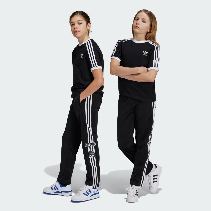 Adidas Originals Boys Adibreak 3 Stripes Lifestyle Pants Black White Size S