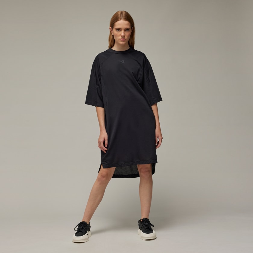 Adidas tee dress black sale