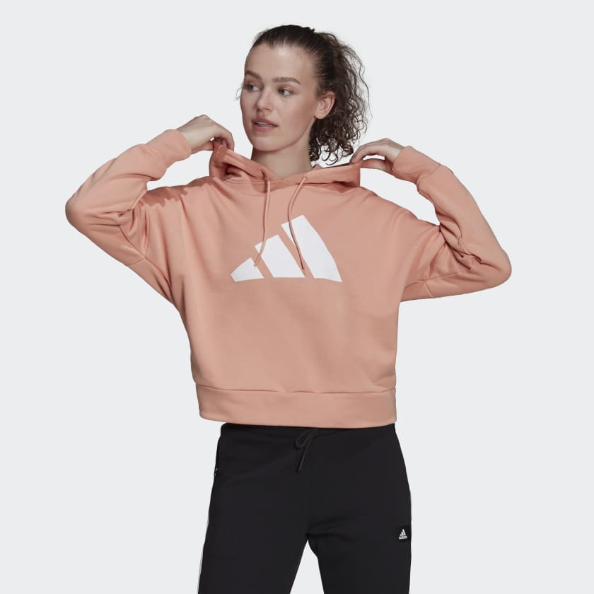 medio litro Nuez Deformación adidas Future Icons Hoodie - Pink | Women's Training | adidas US