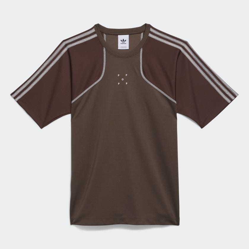 adidas Pop Tech Short Sleeve Tee Brown adidas New Zealand