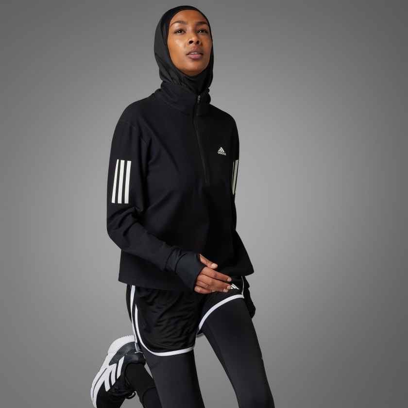 adidas Own the Run Running 1/2 Zip Sweatshirt - Black | Women's Running |  adidas US