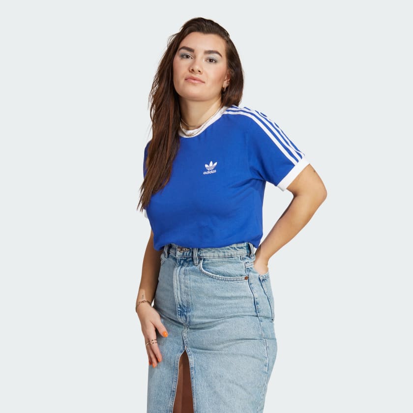 Adidas blue striped clearance shirt