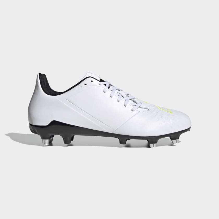 Bota de rugby Malice Elite césped natural húmedo Blanco adidas
