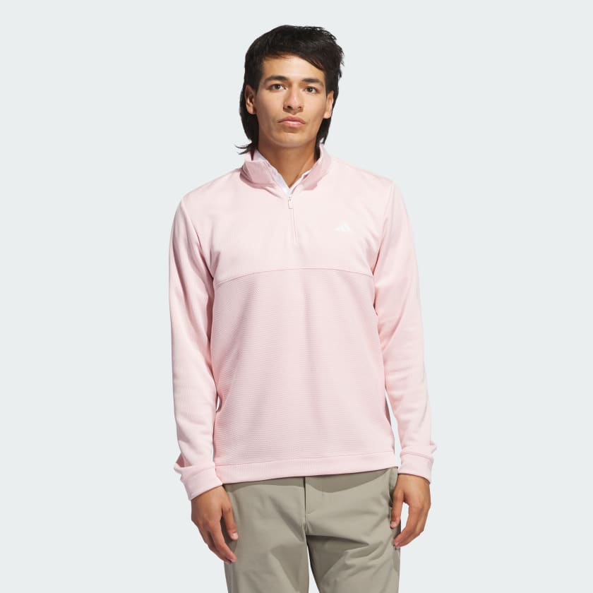 Pink stadium quarter zip top