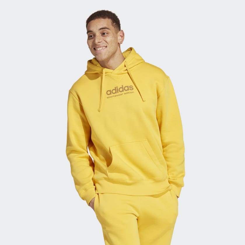 Adidas yellow fleece discount