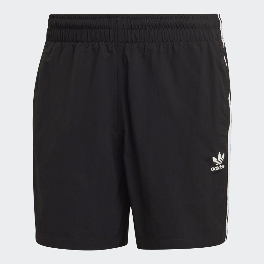 adidas Adicolor Classics 3-Stripes Swim Shorts - Black | adidas Thailand