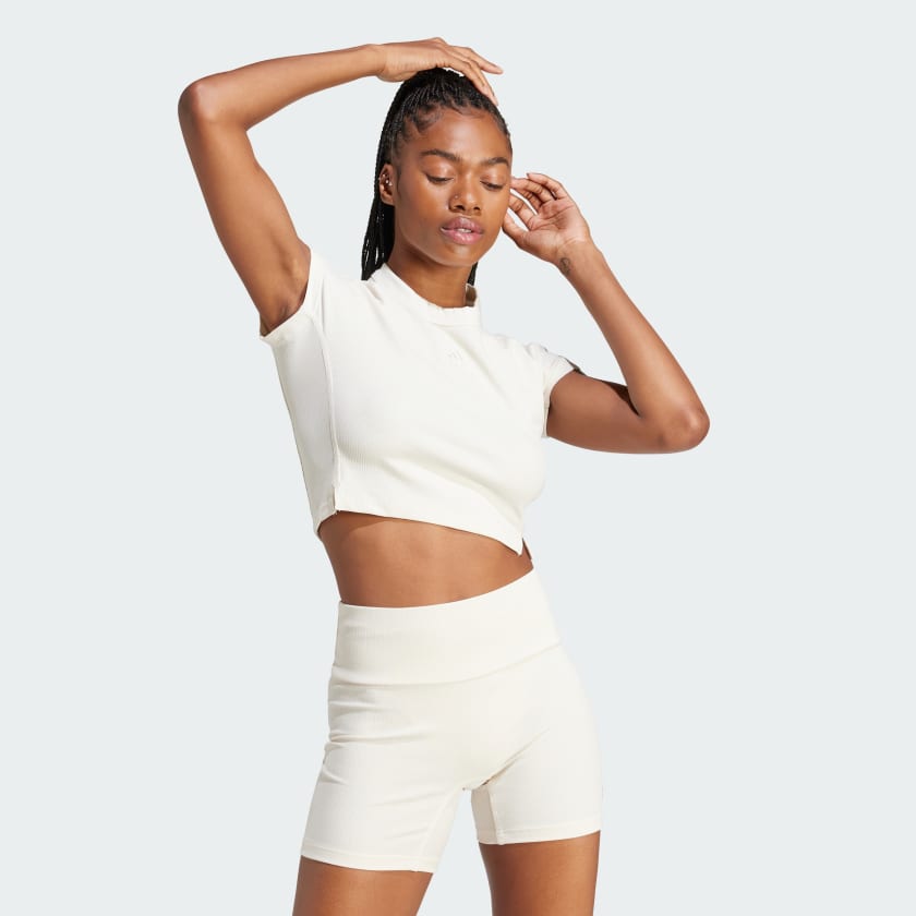 Adidas ribbed crop top hotsell