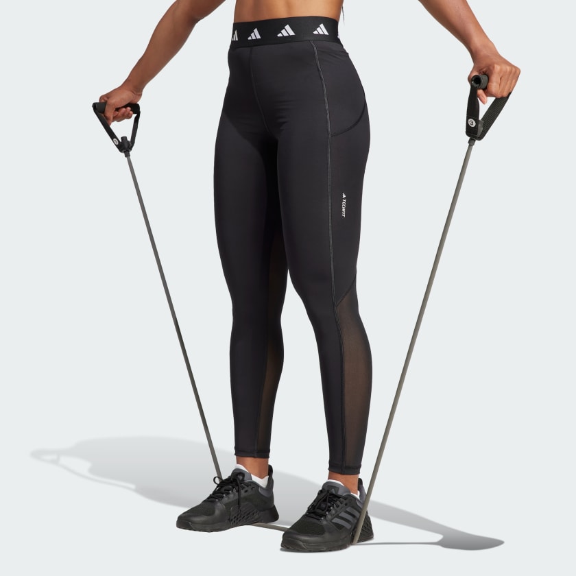 adidas Techfit Stash Pocket Full-Length Leggings - Black