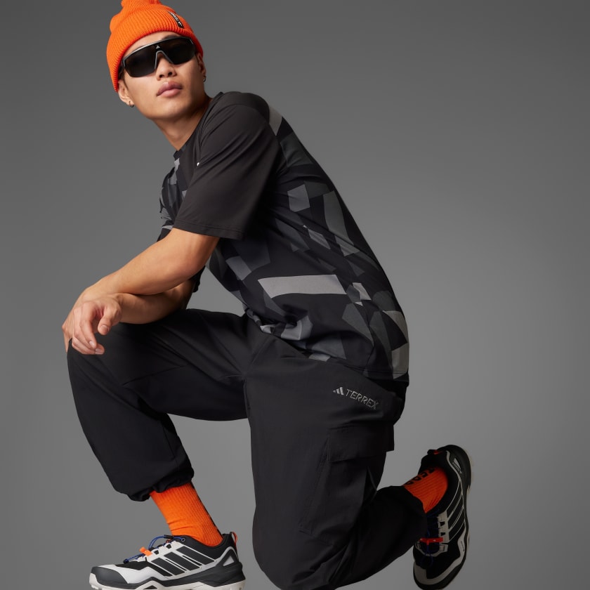 ★★Adairs★★ TERREX XPLORIC PRINTED CARGO PANTS JF3702 CLOTHING - Terrex Xploric Cargo Pants Printed - Black