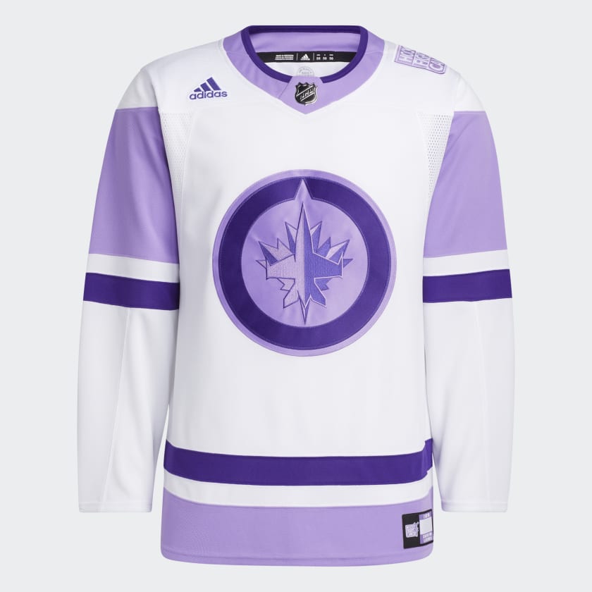 Hockey Fights Cancer Winnipeg Jets Purple 255J Adidas NHL