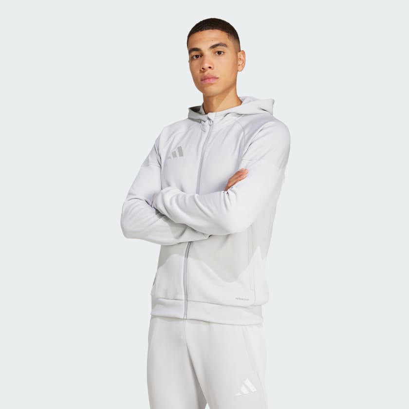 adidas Tiro 25 Full Zip Hoodie Grey Free Shipping with adiClub adidas US