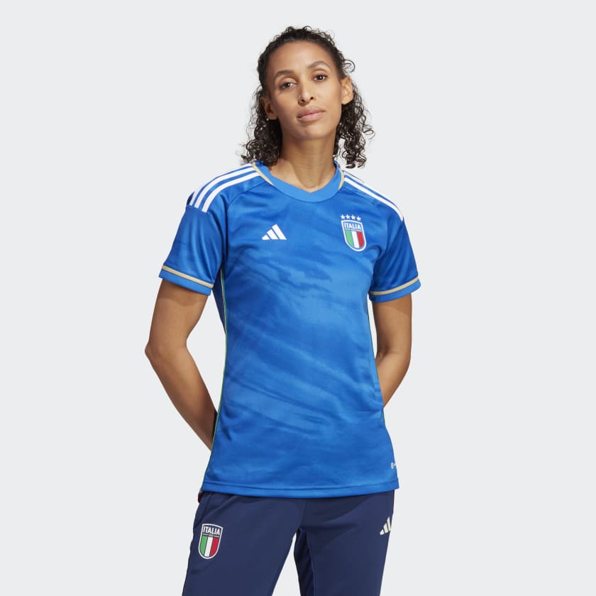 Adidas 2023 Italy Women's Home Jersey - Blue, L