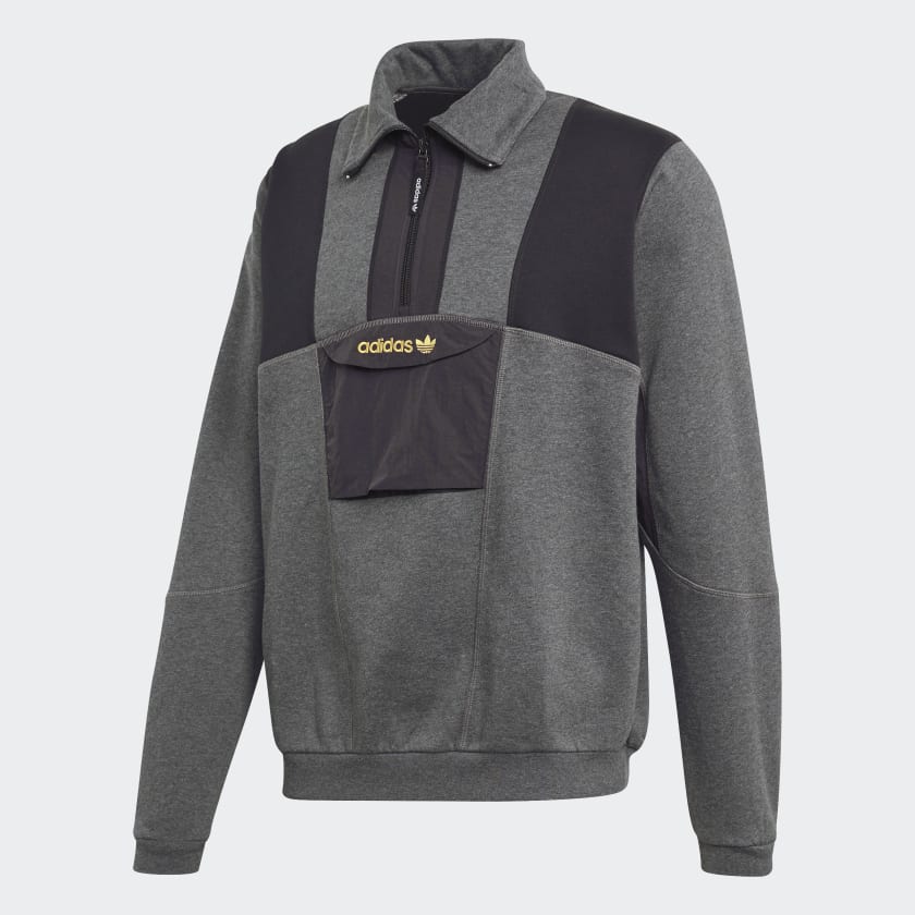 adidas Adventure Field Half Zip Sweatshirt Grey adidas New Zealand