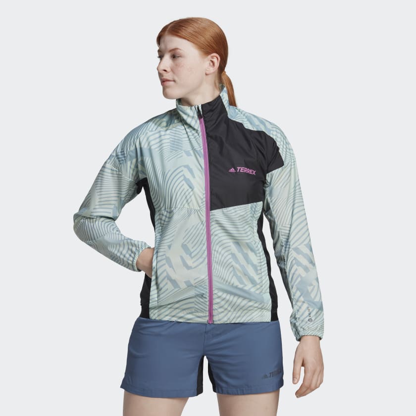 Adidas printed windbreaker top