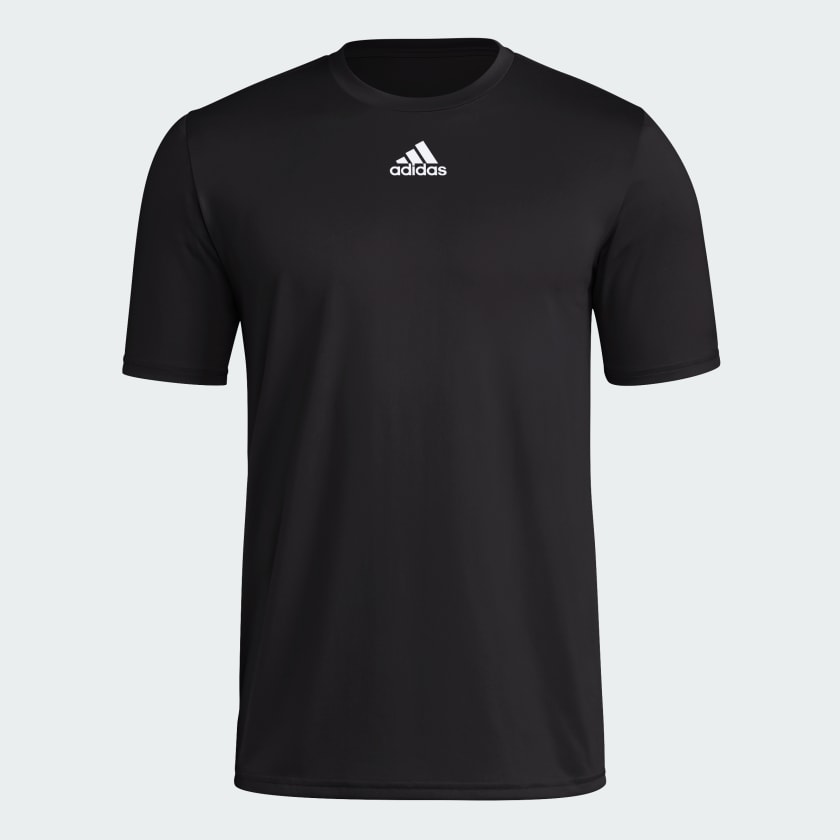adidas Short Sleeve Pregame Badge of Sport Tee - Black