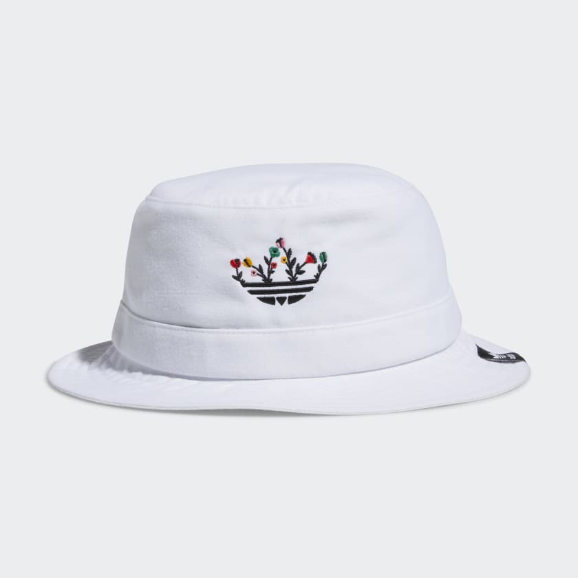 adidas Floral Trefoil Bucket Hat - White | Unisex Lifestyle | adidas US