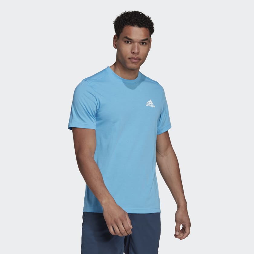 Adidas Blue Regular Fit Sports T-Shirt