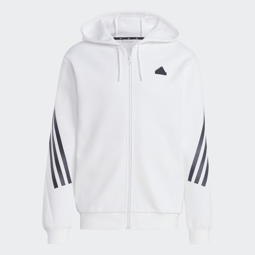 adidas Future Icons 3 Stripes Full Zip Hoodie White adidas Australia