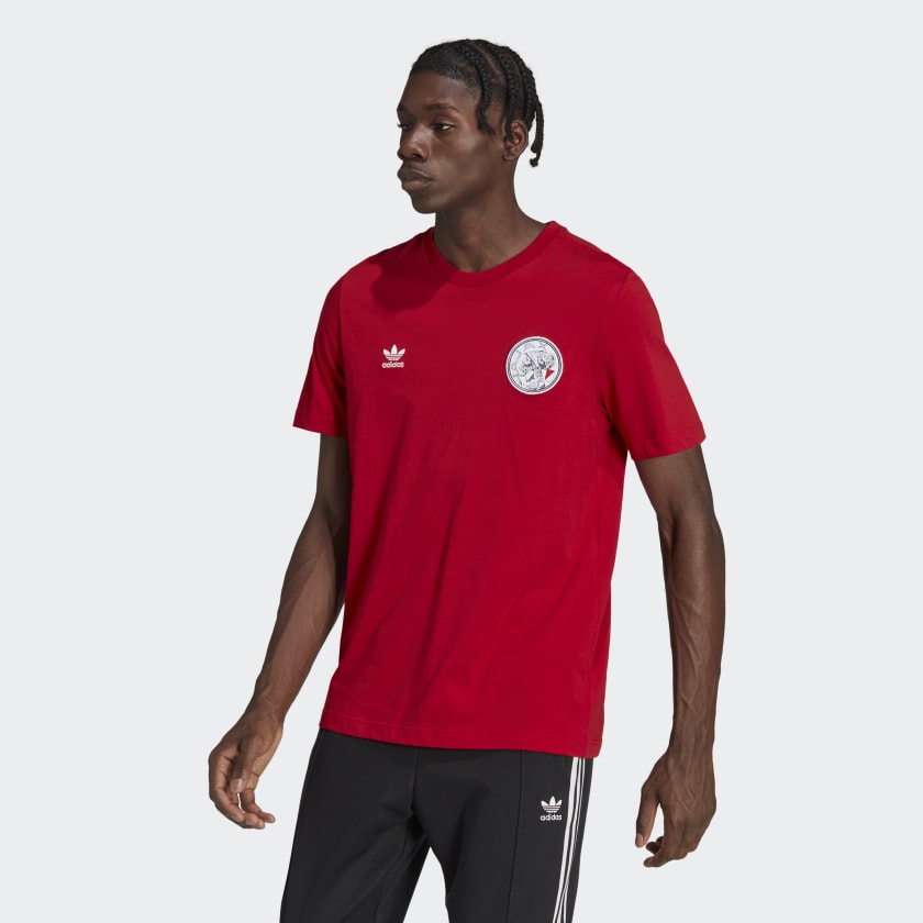 enero Ambigüedad raya Camiseta Essentials Trefoil Ajax - Rojo adidas | adidas España
