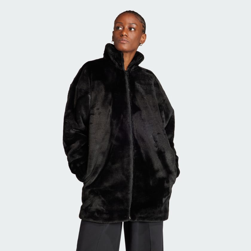 Fur shop jacket black