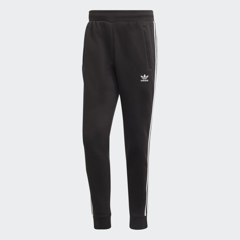 Adidas pants 3 stripes black deals