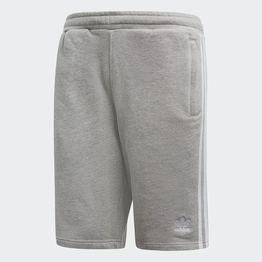 adidas 3 Stripes Sweat Shorts Grey adidas Thailand