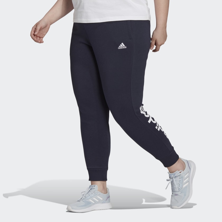 adidas Essentials French Terry Logo Pants (Plus Size) - Blue | H07849 ...