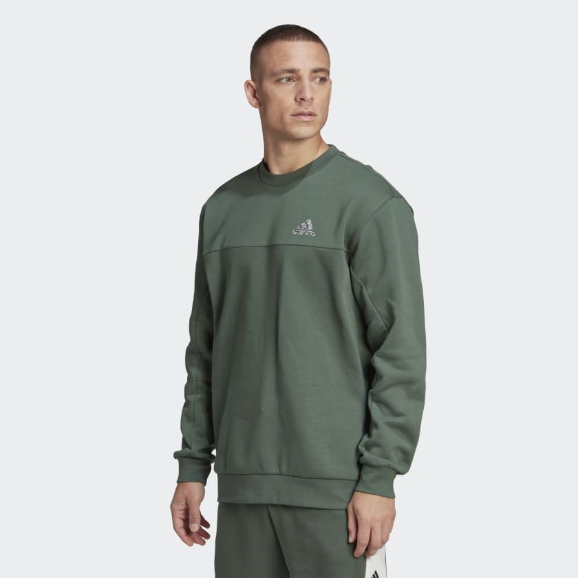 adidas Stadium Fleece Badge of Sport Sweatshirt - Green | adidas Canada