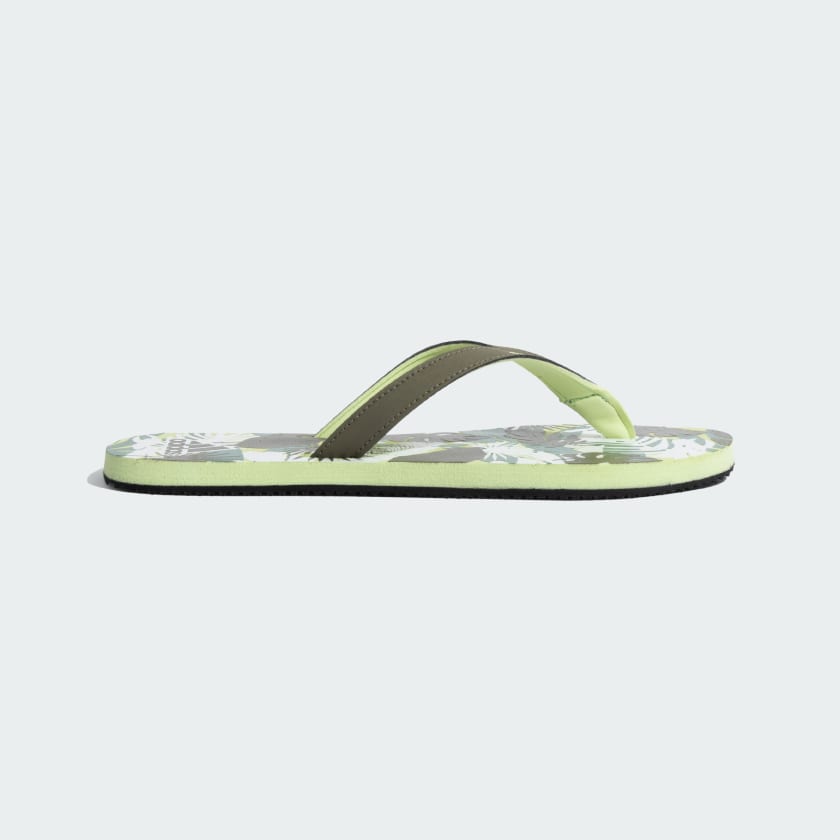 Adidas green flip new arrivals flops