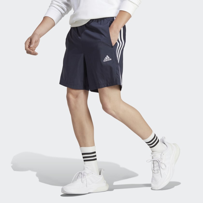 adidas AEROREADY Essentials Chelsea 3-Stripes Lifestyle Shorts | adidas - | Blue Men\'s US