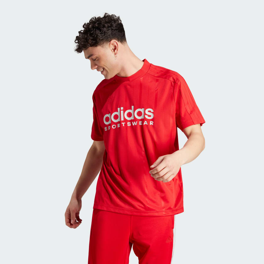 Playera hot sale roja adidas
