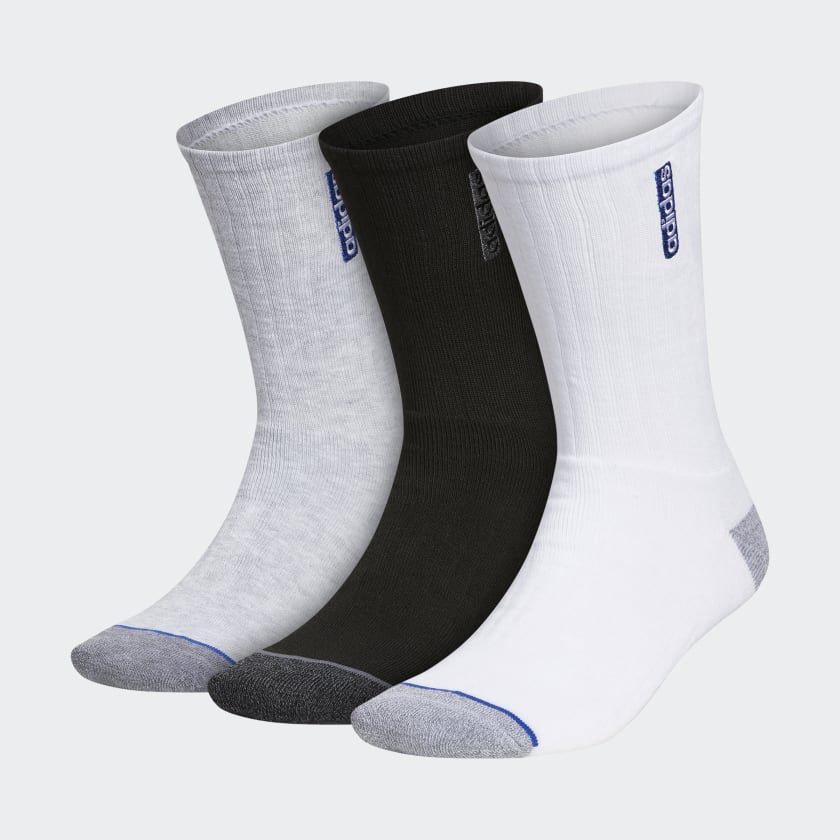 adidas Classic Cushioned Crew Socks 3 Pairs - White